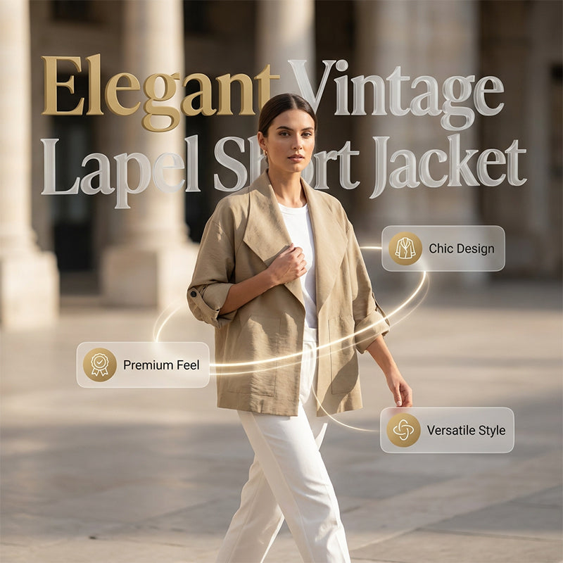 🍂Women's Casual Vintage Lapel Jacket