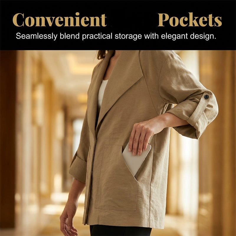 🍂Women's Casual Vintage Lapel Jacket