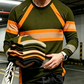 💥 Men's Casual Contrast Stripe Long Sleeve Top – Color-block & premium blend – Crew neck, lightweight – perfect for layering or stand-alone style ✨