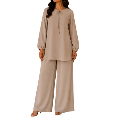 Women's Elegant Top & Pants 2-Piece Set