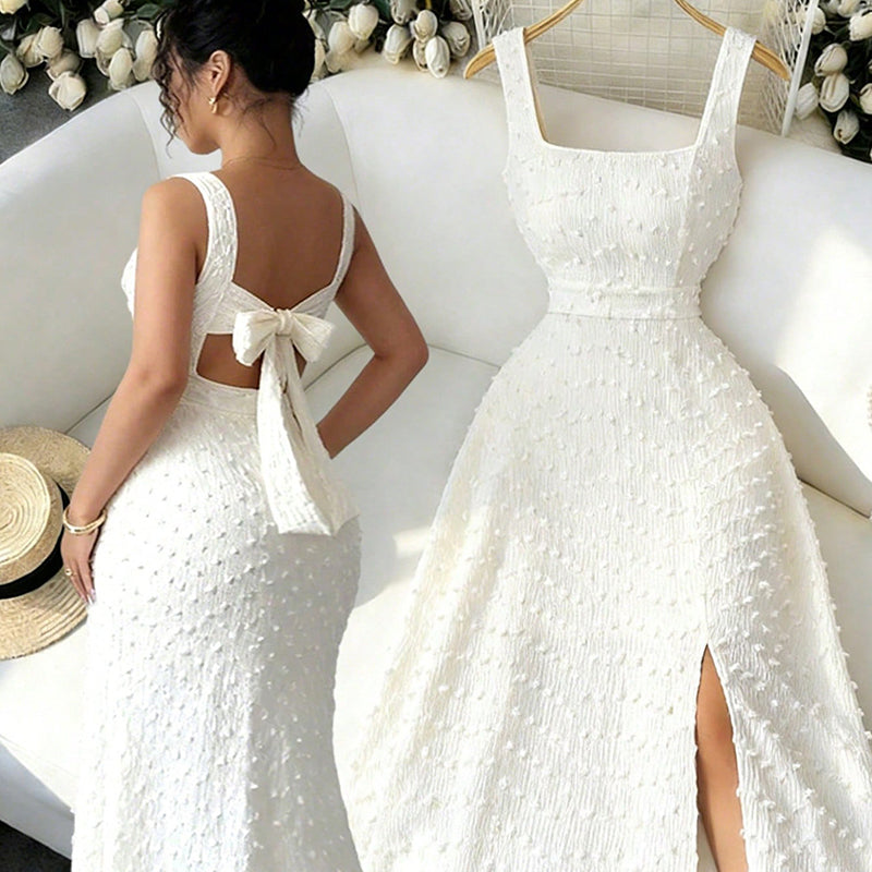 👗New Arrival🔥Women's Sleeveless Square Neck Split Maxi Dress