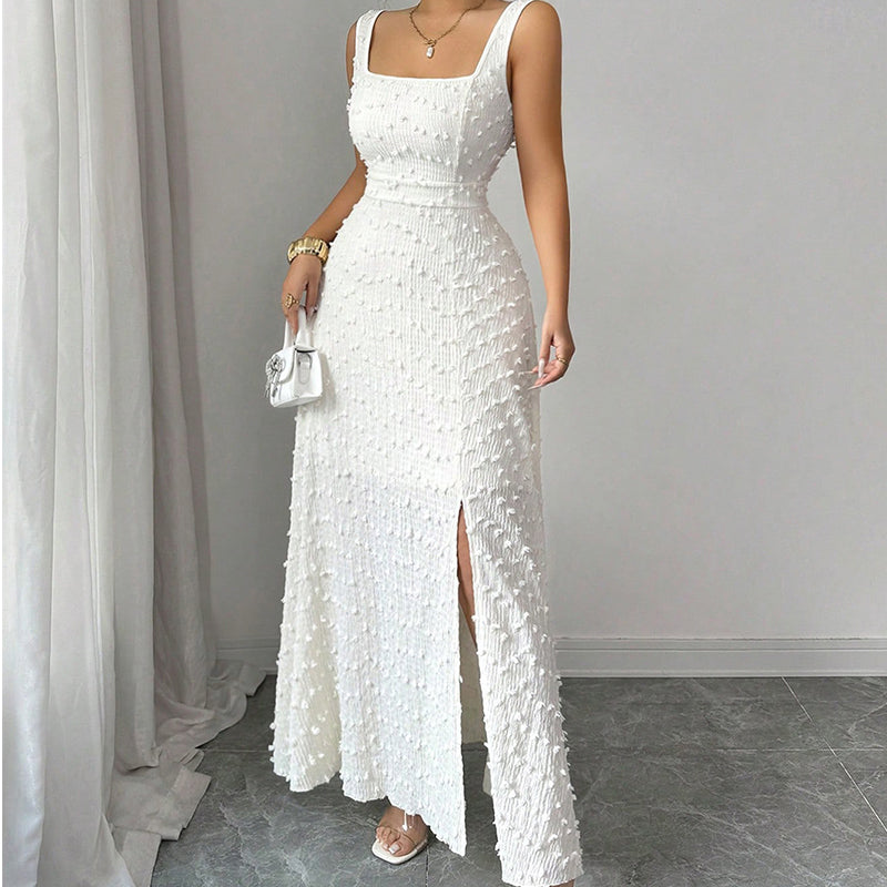 👗New Arrival🔥Women's Sleeveless Square Neck Split Maxi Dress