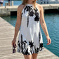 Women's Floral Print Halter Neck Dress