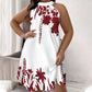 Women's Floral Print Halter Neck Dress