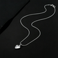 Silver Plated Chubby Heart Pendant Necklace