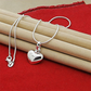 Silver Plated Chubby Heart Pendant Necklace