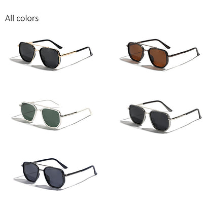 Geometric Frame Double Beam Polarized Sunglasses