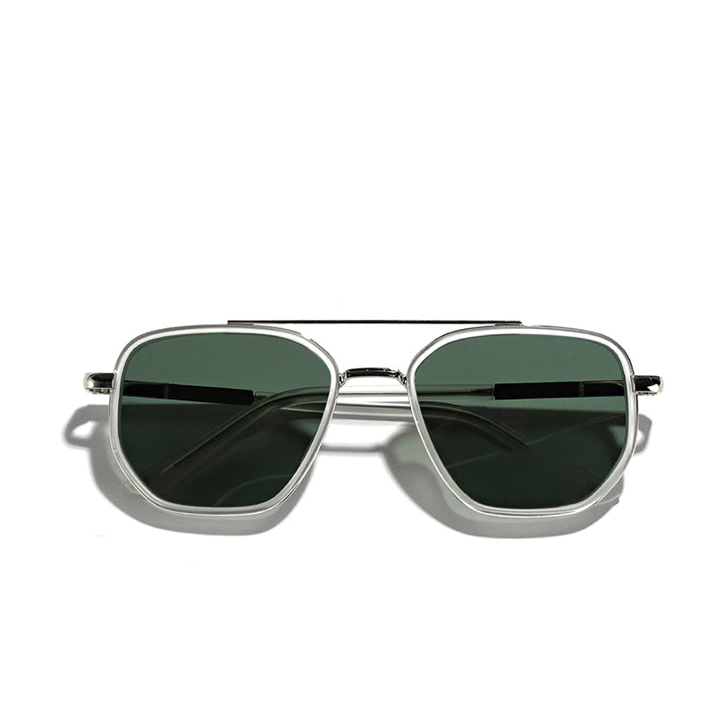 Geometric Frame Double Beam Polarized Sunglasses