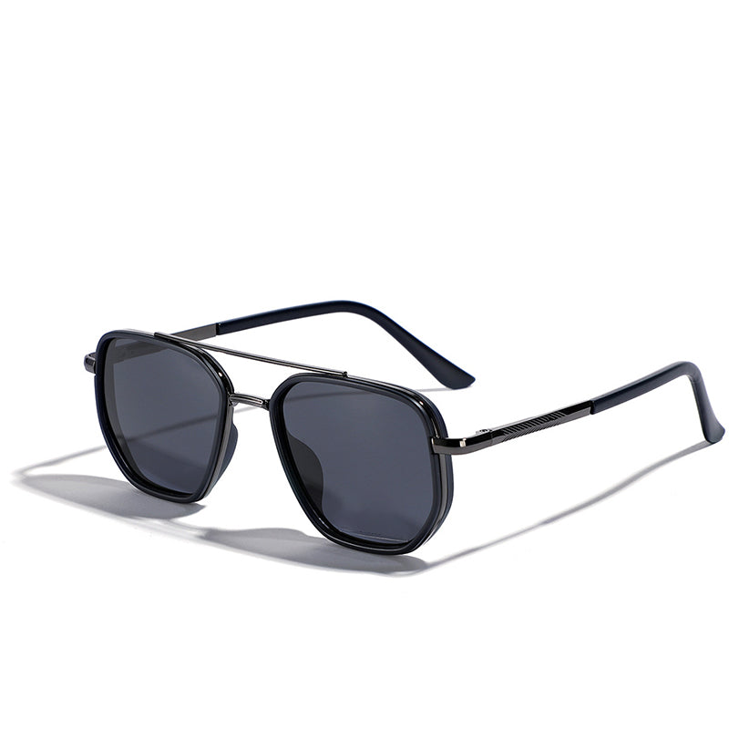 Geometric Frame Double Beam Polarized Sunglasses