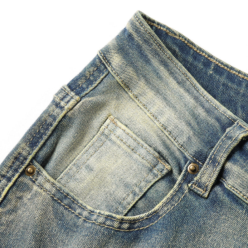 Men's Deconstructed Frayed Flare Jeans