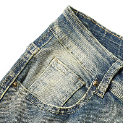 Men's Deconstructed Frayed Flare Jeans
