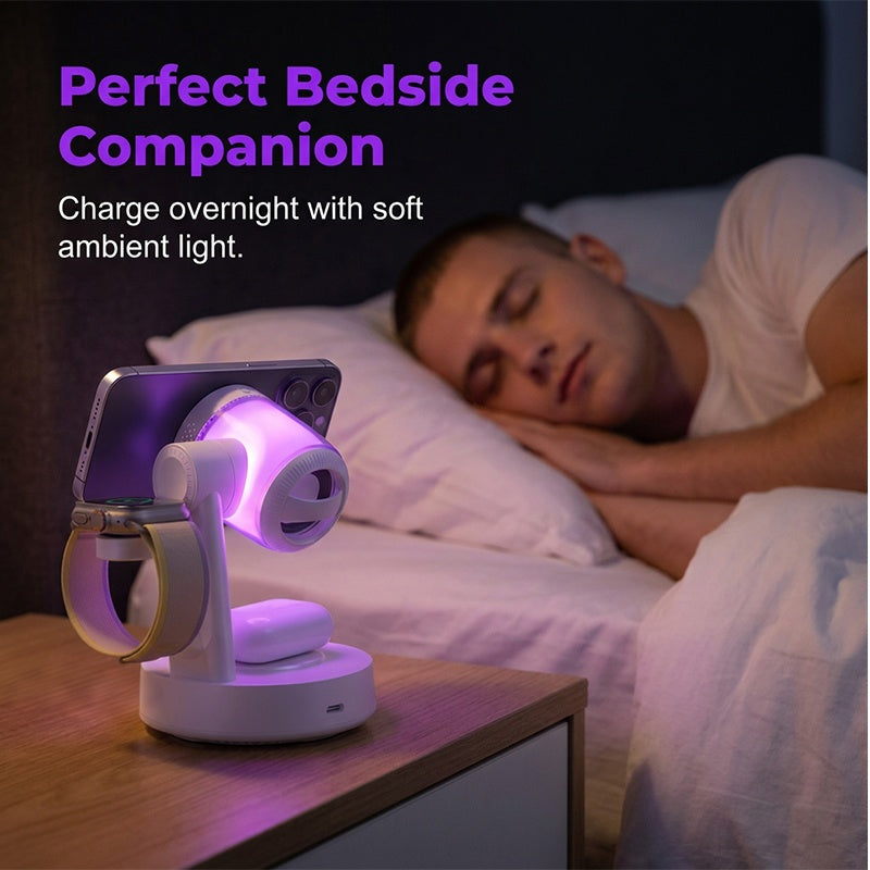 3-in-1 Magnetic Wireless Charging Stand &Speaker