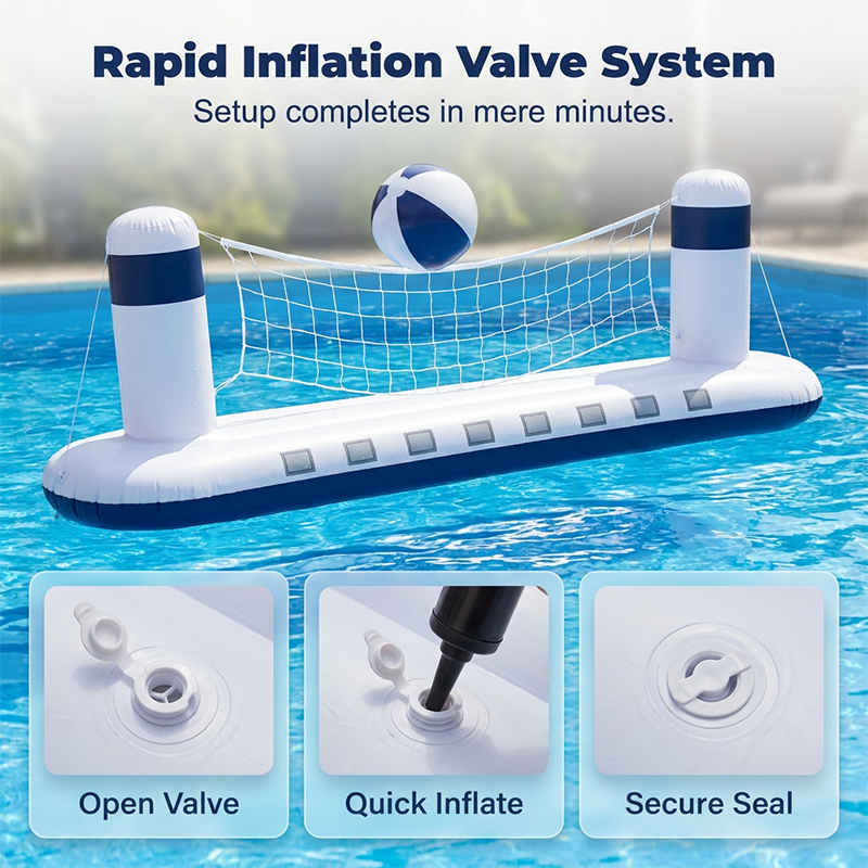 Inflatable Rocket Ship Water Volleyball Net Set