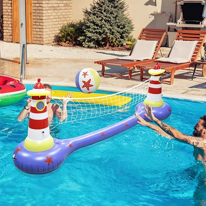 Inflatable Rocket Ship Water Volleyball Net Set