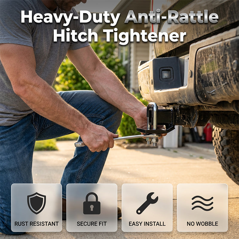 🔥 50% OFF TODAY! Heavy-Duty Anti-Rattle Hitch Tightener – No More Wobble, No More Noise!