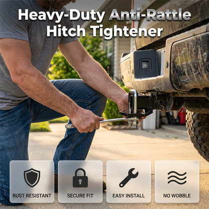 🔥 50% OFF TODAY! Heavy-Duty Anti-Rattle Hitch Tightener – No More Wobble, No More Noise!
