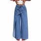 🎉 2026 Sale — Over 25,000 Sold! 💞 Asymmetrical Waist Wide-Leg Jeans – Deconstructed Cool, Sculpted Flow 🔥