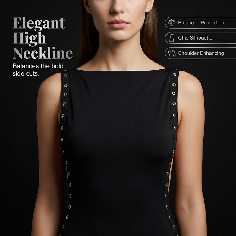 Women Sleeveless Cutout Mini Dress