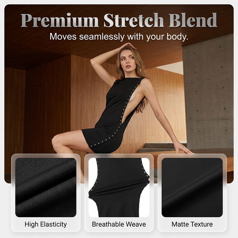 Women Sleeveless Cutout Mini Dress