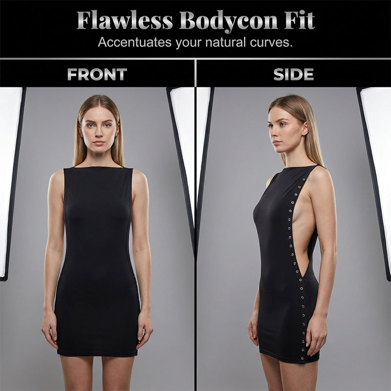 Women Sleeveless Cutout Mini Dress