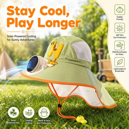 ❄️🌬️50% OFF !!!🌊Sun Protection Flap Hat with Built in Cooling Fan