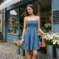 Exclusive 50% OFF | Breezy Summer Denim Sundress | Smocked Bodice & Flowing Tiered Skirt | Soft Breathable Sleeveless Dress for Women