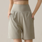 Women Loose Fit Running Shorts High Waist Sports Shorts