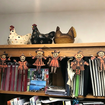 Vintage Halloween Wooden Wall Hanging Set