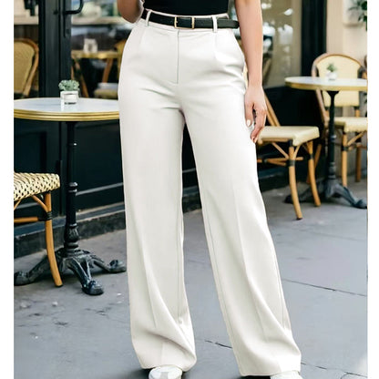 Draped Wide-Leg Trousers