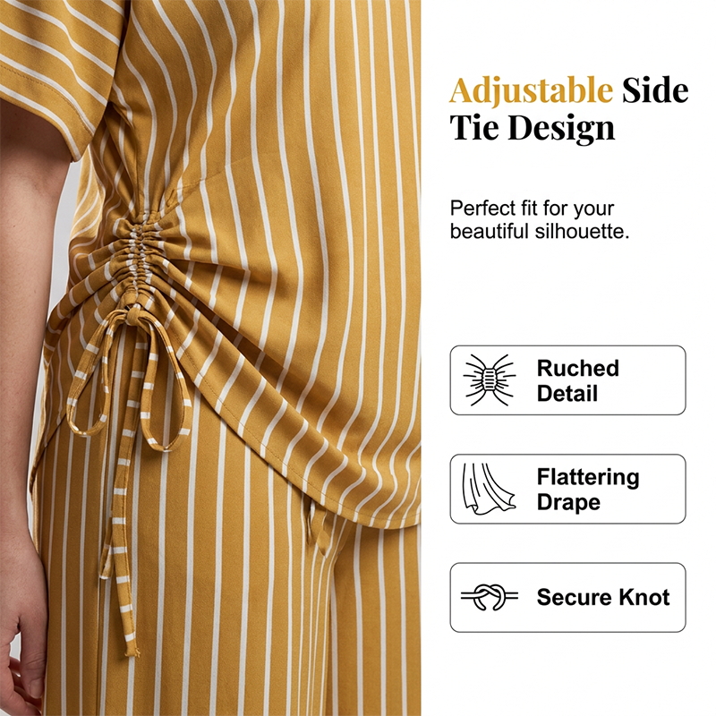 💛Women’s Striped 2-Piece Set Top & Wide Leg Pants
