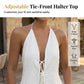 🎉 LIMITED TIME 53% OFF! ☀️ Sexy Backless Halter Top & Shorts Set – Adjustable Tie-Front & Premium Breathable Fabric 🥂