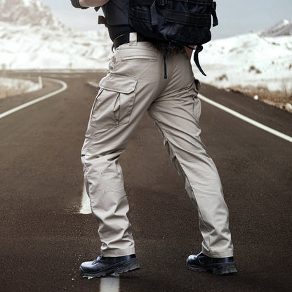 Men Waterproof Slim Fit Cargo Trousers