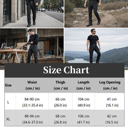 Men Waterproof Slim Fit Cargo Trousers