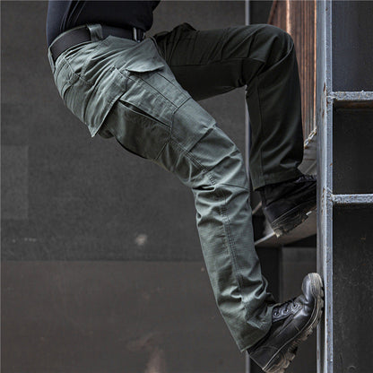 Men Waterproof Slim Fit Cargo Trousers