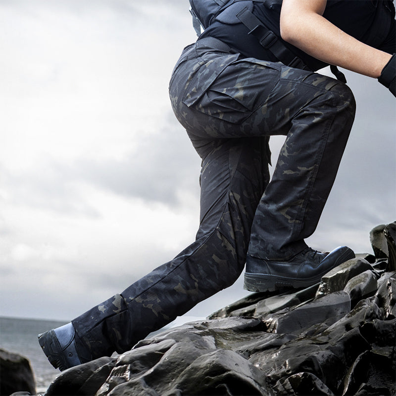 Men Waterproof Slim Fit Cargo Trousers