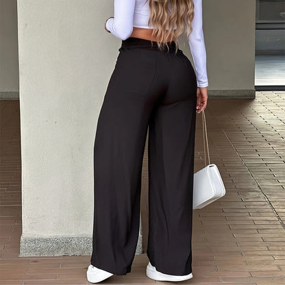 🎉 2026 Sale — Over 34,000 Sold! 👖 High-Waist Straight Pants – Polished ✨