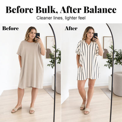 Women's Casual V-Neck Puff Sleeve Dress