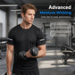 🔥Hot Sale 49% Breathable Men Fitness Training Top, Stretch Sweat Resistant Sports Tee, All-Purpose Athletic Shirt for Daily Training Outdoor Exercise