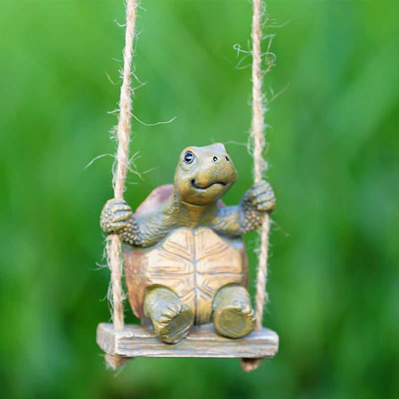 🔥45%‑OFF NOW🐢Whimsical Turtle Swing Decor‑Cute Hanging Ornament for Yard, Tree & Patio Decoration
