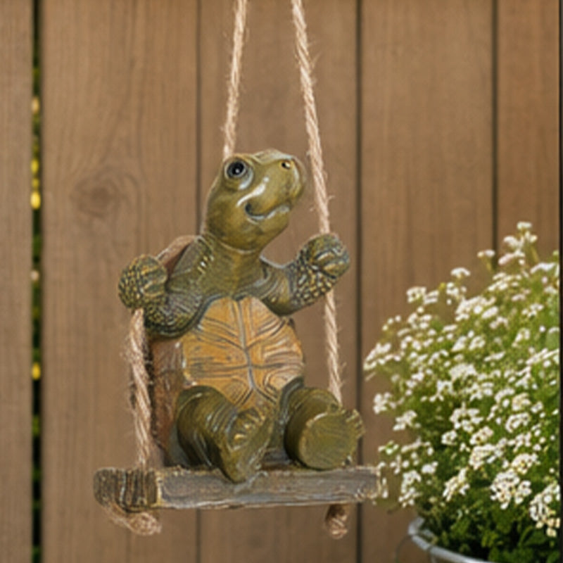 🔥45%‑OFF NOW🐢Whimsical Turtle Swing Decor‑Cute Hanging Ornament for Yard, Tree & Patio Decoration