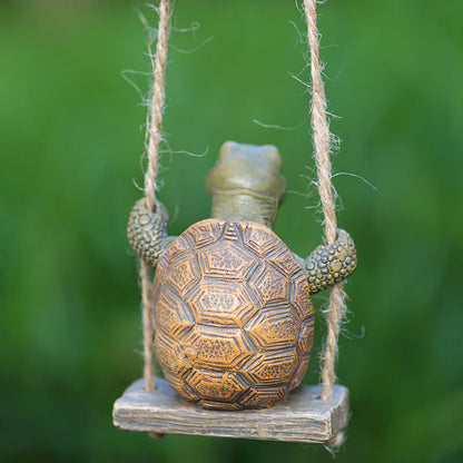 🔥45%‑OFF NOW🐢Whimsical Turtle Swing Decor‑Cute Hanging Ornament for Yard, Tree & Patio Decoration