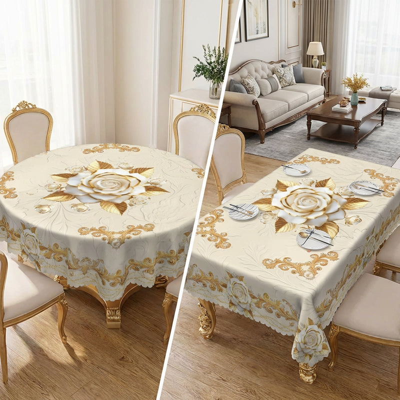 🌸LIMITED-TIME 50% OFF!⏰Waterproof Gold Rose Tablecloth