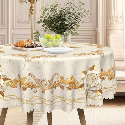 🌸LIMITED-TIME 50% OFF!⏰Waterproof Gold Rose Tablecloth