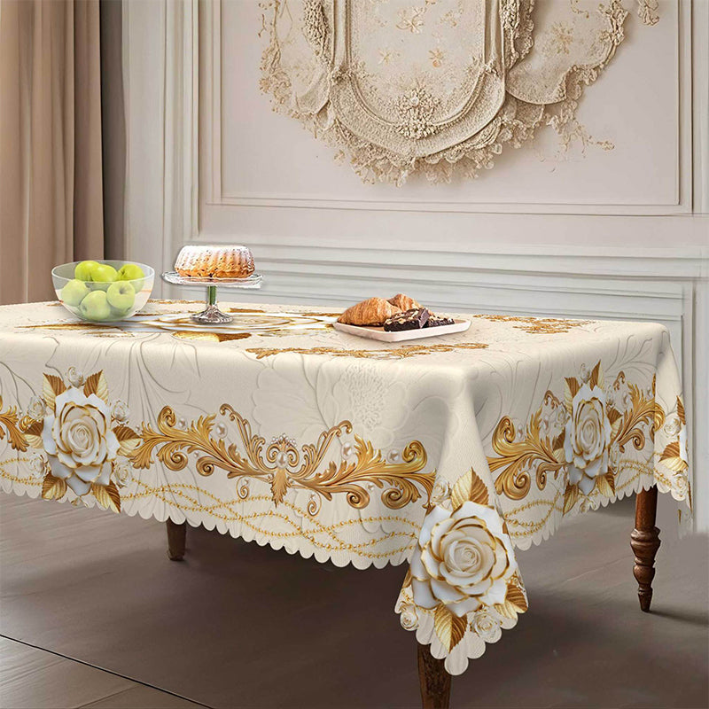 🌸LIMITED-TIME 50% OFF!⏰Waterproof Gold Rose Tablecloth