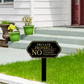 Elegant "No Soliciting" Sign with Ground Stake