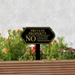 Elegant "No Soliciting" Sign with Ground Stake