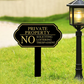 Elegant "No Soliciting" Sign with Ground Stake