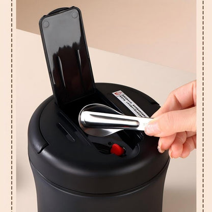 ⏳Time-Limited Special⏰Vacuum Insulated Food Jar with Folding Spoon – Keeps hot/cold for 12h – Leak-proof & portable – perfect for lunch, travel or office 🥄🌿✨