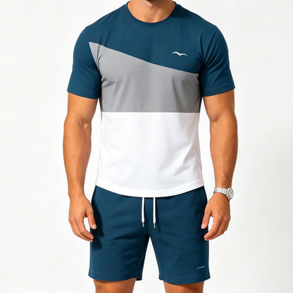 🎉 2026 Sale — Over 41,000 Sold! 🎨 Men’s Color-Block 2-Piece Set – Sharp ☀️