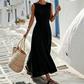 📢📢53% OFF !! ⏰Women's Sleeveless Round Neck Wrap-Waist Maxi Dress